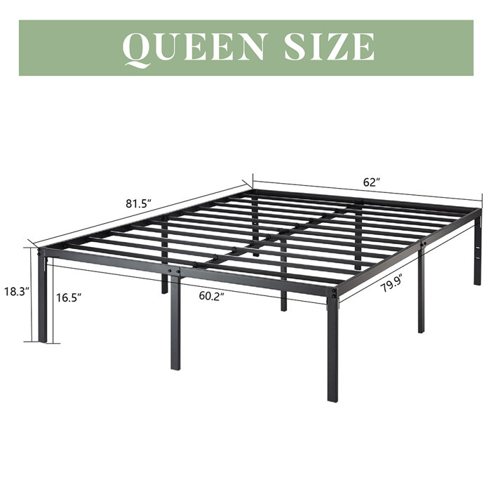 Willa Arlo Interiors Osburn 16.5" Sturdy Metal Bed Frame & Reviews